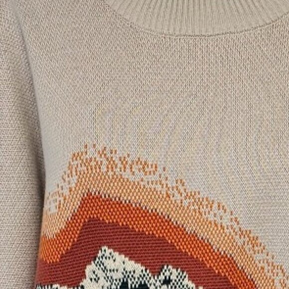 Roots Mens Landscape Intarsia Crewneck Long Sleeve Sweatshirt, Stretch, Size 2XL - Picture 11 of 11